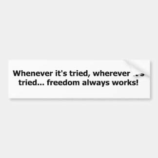 自由の仕事! バンパーステッカー