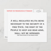 自由の保護を支援！ ポストカード (正面/裏面)