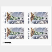 自由の像の文字カスタムシール 長方形シール (シート)