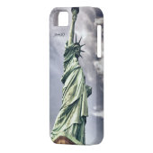 自由の像モノグラムカスタムの電話ケース Case-Mate iPhoneケース (裏面左)