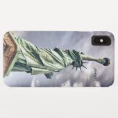 自由の像モノグラムカスタムの電話ケース Case-Mate iPhoneケース (裏面(横))