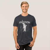 自由の像V2 Tシャツ – 旅する自由 (正面全面)