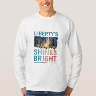 自由の光が輝く Tシャツ