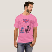 自由の光のショーはピンク Tシャツ (正面フル)