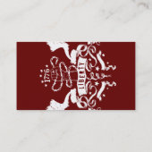 自由の写実的なプロフィールカード 名刺 (裏面)