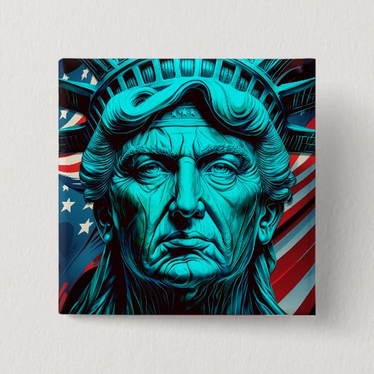 自由の切り札：アメリカの偉大さの象徴 缶バッジ (正面)