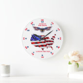 自由の勇敢な土地の本拠地 ラージ壁時計 (ホーム)
