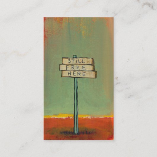 自由の印のfunartの自由な思想家の活動家の発明家 名刺 (正面)