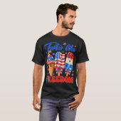 自由の味アイスクリームポップスイクル愛国 Tシャツ (正面フル)