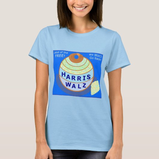 「自由の国よ!」 Harris-Walz Tシャツ2024 Tシャツ (正面)