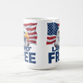自由の国アメリカ国旗愛国 コーヒーマグカップ (中央)