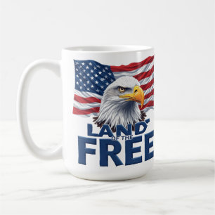 自由の国アメリカ国旗愛国 コーヒーマグカップ