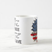 自由の国アメリカ愛国心的陶器マグカップ コーヒーマグカップ (中央)