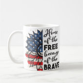 自由の国アメリカ愛国心的陶器マグカップ コーヒーマグカップ (左)
