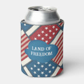 自由の国アメリカ独立記念日レッドブルー 缶クーラー (缶正面)