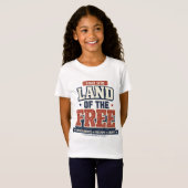 自由の国1776愛国心あふれる女子Tシャツ Tシャツ (正面フル)