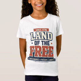 自由の国1776愛国心あふれる女子Tシャツ Tシャツ