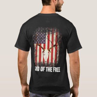 自由の国 アメリカン・ディア・スカル 7月4日 Tシャツ