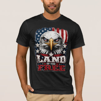 自由の国 - イーグル愛国ティー Tシャツ