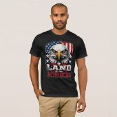 自由の国 - イーグル愛国ティー Tシャツ (正面フル)