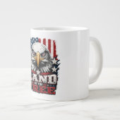 自由の国 - イーグル愛国マグカップ ジャンボコーヒーマグカップ (正面右)