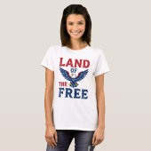 自由の国 - ハクトウアメリカンシンボル Tシャツ (正面フル)