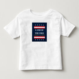 自由の国、勇敢な者の故郷 7月4日 トドラーTシャツ