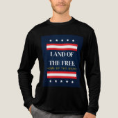 自由の国、勇敢な者の故郷 7月4日 トライブレンドＴシャツ (正面)