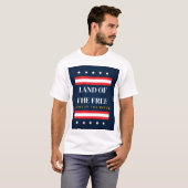 自由の国、勇敢な者の故郷 7月4日 Tシャツ (正面フル)