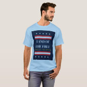 自由の国、勇敢な者の故郷 7月4日 Tシャツ (正面フル)