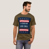 自由の国、勇敢な者の故郷 7月4日 Tシャツ (正面フル)