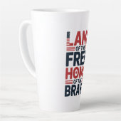 自由の国 | 勇者の家 アメリカンTシャツ カフェラテマグ (左アングル)