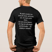 "自由の国、勇者の家"退役軍人 トライブレンドTシャツ (裏面)