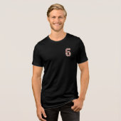 "自由の国、勇者の家"退役軍人 トライブレンドTシャツ (正面全面)