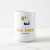 自由の国 - 愛国的な鷲 コーヒーマグカップ (中央)