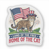 自由の国、猫の故郷、愛国ハット シール (正面)