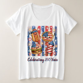 自由の国、自由の250年 プラスサイズTシャツ