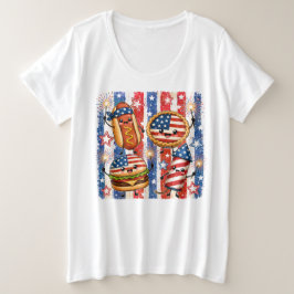 自由の国、自由の250年 プラスサイズTシャツ