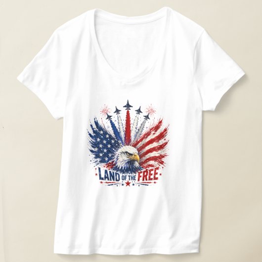 自由の国、自由の250年 Tシャツ (レイダウン)