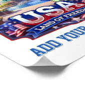 自由の国USA かわいい トラベル バッジ ポスター (角)