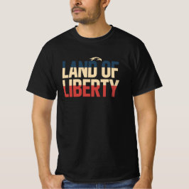 自由の土地アメリカ愛国Tシャツ Tシャツ