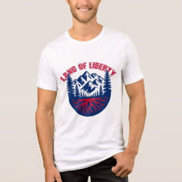 自由の土地 愛国的なマウンテンシャツ トライブレンドＴシャツ