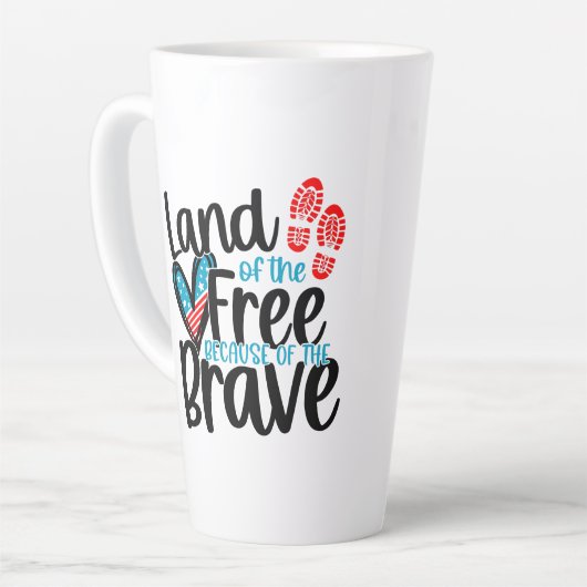 自由の地 カフェラテマグ (左アングル)