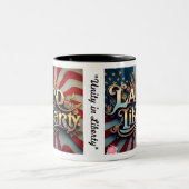 「自由の地」 ツートーンマグカップ (中央)