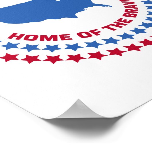 自由の地、勇敢の家 ポスター (角)