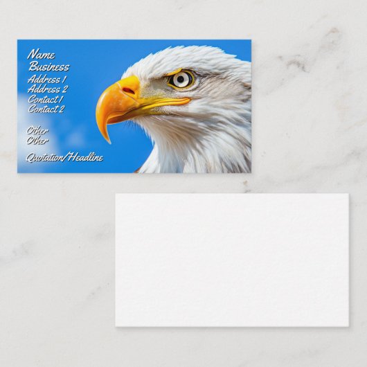 自由の地,勇敢の家 名刺 (正面/裏面)