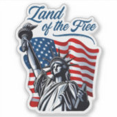 自由の地 – 愛国心 シール (正面)