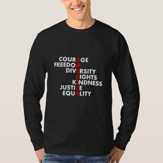 自由の多様性に対する権利の親切を勇気づける Tシャツ (正面)