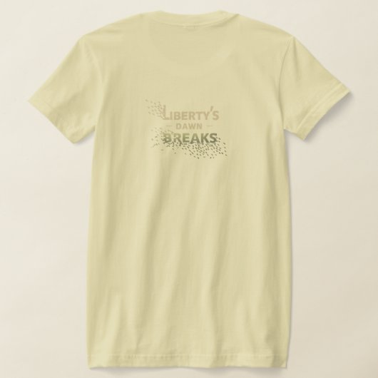 自由の夜明け Tシャツ (レイダウン裏面)