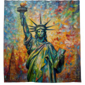 自由の夜明カスタムけ シャワーカーテン (正面)